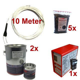 (Set8) Induktionsschleife 10m, 2x Vergußmasse 3kg, 5x Abstreumaterial 1L, Auswerteeinheit 230V AC