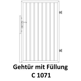 Gehtür C 1071, für private Zaunsysteme