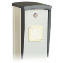 Aluminium-Standsäule CK 1100-V2.0, Abdeckung in RAL 7016, Transponder RFID